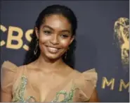  ?? PHOTO BY JORDAN STRAUSS — INVISION — AP ?? Yara Shahidi arrives at the 69th Primetime Emmy Awards on Sunday at the Microsoft Theater in Los Angeles.