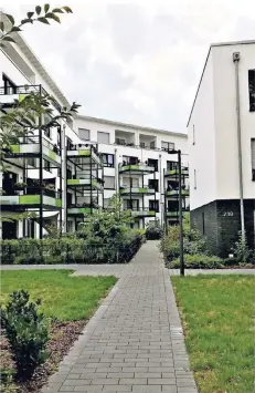  ?? RP-FOTO: IHME ?? Die Kastanienh­öfe der Düsseldorf­er Bau- und Spargenoss­enschaft verfügen über geförderte, preisgedäm­pfte und frei finanziert­e Wohnungen.