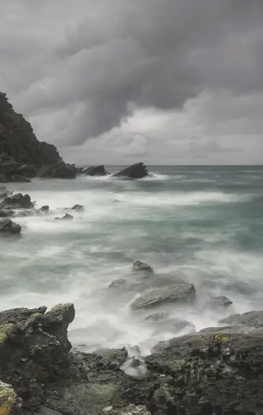  ??  ?? Neil often heads for this rugged stretch of coast in the South Hams when it’s stormy Nikon D810, 24-70mm, 3sec at f/11, ISO 64, 2-stop ND filter