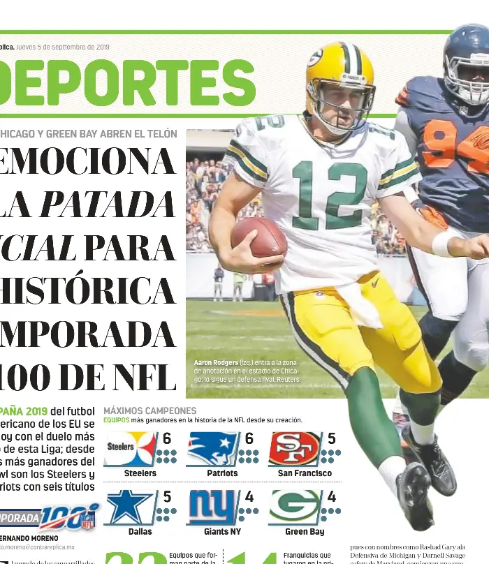 LOS MÁS GANADORES DEL VINCE LOMBARDI - PressReader