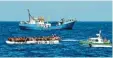  ?? Foto: dpa ?? Sea‰Watch hat wieder Menschen aus dem Mittelmeer gerettet.