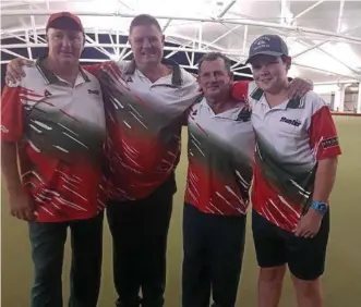  ?? Photo: Contribute­d ?? TOP EFFORT: Celebratin­g their runners-up performanc­e in the Bowlers Premier League Cup are North Toowoomba Bowls Club players (from left) Graham Elton, Barrie Hawken, Col Hayes and Jake Rhynne.