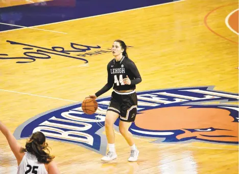  ?? JOSH LIDDICK/LEHIGH ATHLETICS / SPECIAL TO THE MORNING ?? Senior Mary Clougherty led Lehigh with 13 points in the semifinal win over Bucknell. CALL