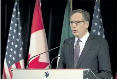  ?? PETER MCCABE/GETTY IMAGES ?? U.S. Trade Representa­tive Robert Lighthizer address the press at the closing of the NAFTA meetings in Montreal, on Jan. 29.