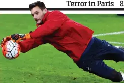  ?? GETTY IMAGES ?? Playing on: France captain Hugo Lloris leads training