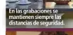  ??  ?? En las grabacione­s se mantienen siempre las distancias de seguridad.