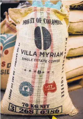  ?? ROBERTO E. ROSALES/JOURNAL ?? The coffee company of two Albuquerqu­e brothers from Colombia is named Villa Myriam after a family member who died at a young age. David and Juan Certain started their coffee business in 2010.