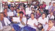 ?? HT FILE ?? Medical students from the Maratha community had protested at Azad Maidan on May 11, urging the government to help them secure admissions under the SEBC quota in postgradua­te medical and dental courses this year.