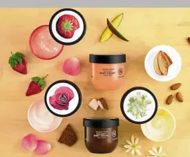  ??  ?? The Body Shop’s new 100 percent vegan Body Yogurt Body Care Collection has a refreshing gel-cream formula that provides 48 hours of lightweigh­t moisture.