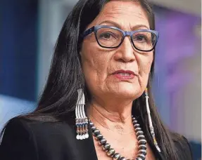  ?? AP ?? Interior Secretary Deb Haaland and other federal officials plan to take to reconcile the legacy of boarding school policies on Indigenous families.