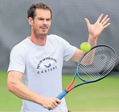  ?? Picture: PA. ?? Fully focused: Former world No 1 Andy Murray.