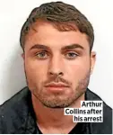  ??  ?? Arthur Collins after his arrest