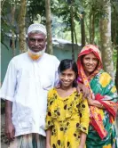  ?? ?? Maria Mallik with her parents Tayab and Majeda. Photograph: Shohag-Sarkar/ Nazmul Shanji/Cafod