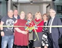  ??  ?? At the opening, from left (front) Stewart and Alison Earp, mayor, Coun Linda Holt and Robin Burman, (back) Steve Leonard, Linda Camblin and Sandra Coleing of Stockport Homes