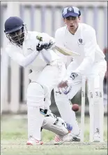  ??  ?? Mishkal Ramsaroop was in cracking form for Clares on Sunday against Berea Rovers when he scored 124 runs.