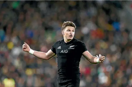  ?? GETTY IMAGES ?? Beauden Barrett has only kicked one drop goal in 220 first-class matches.