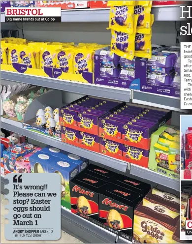  ??  ?? Big-name brands out at Co-op BRISTOL