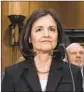  ?? Associated Press ?? JUDY SHELTON appears before the Senate Banking Committee.