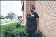  ??  ?? Valerie Jones, environmen­tal director at Advantage Living Center in Roseville, plays a crucial role on the frontlines of COVID-19 as supervisor of a team that keeps the building clean and disinfecte­d daily.