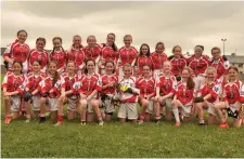  ??  ?? Coolera/Strandhill U12 girls won the A Shield.