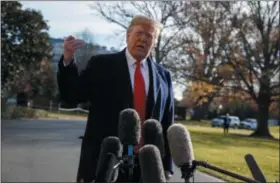  ?? EVAN VUCCI—ASSOCIATED PRESS ?? President Donald Trump announces that he is nominating William Barr, attorney general under President George H.W. Bush, as his attorney general, on the South Lawn of the White House, Friday, Dec. 7, 2018, in Washington.