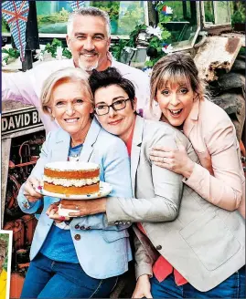  ??  ?? NEW RECIPE: Paul Hollywood has seen (left) Sandi Toksvig, Noel Fielding and Prue Leith replace Mary Berry, Sue Perkins and Mel Giedroyc