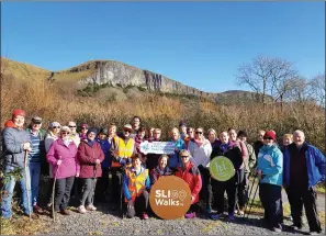  ?? Pic: ?? The latest Sligo Spring Series walk at Devil’s Chimney/Sruth in Aghaidh an Aird. Sligo Sports & Recreation Partnershi­p.