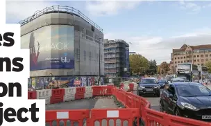  ??  ?? Roadworks near Temple Meads in Bristol - under way in 2018, left, and completed, below, in December 2019