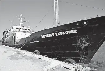  ?? [DISPATCH FILE PHOTO] ?? The Odyssey Explorer found gold in 2014 in the wreck of the SS Central America, which sank in the Atlantic Ocean 160 miles off South Carolina in an 1857 hurricane.