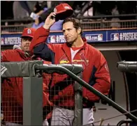  ?? AP/HUY MACH ?? St. Louis Cardinals Manager Mike Matheny has taken his team deep into the postseason for three consecutiv­e seasons, but they’ve come up short each time.