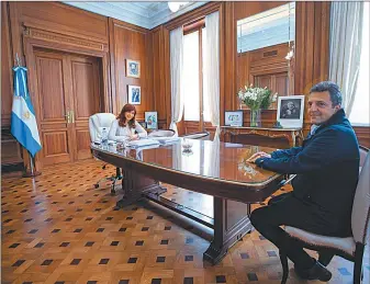  ?? ?? BIENVENIDA. La vicepresid­enta recibió a Massa en su despacho cuando asumió en julio.