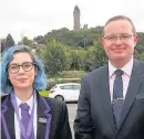  ??  ?? Out and about Dux Rachel Gordon and head teacher Scott Pennock