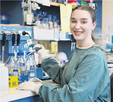  ?? PHOTO: GERARD O’BRIEN ?? Finely tuned medicine . . . University of Otago Dunedin School of Medicine PhD candidate Amy Jones has helped to discover the cause of a rare genetic condition in children.