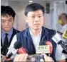  ?? PHOTO: CNA ?? Taichung Health Bureau Director Tseng Tzu-chan speaks to reporters in Taichung yesterday.