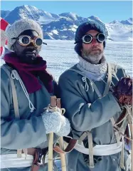  ?? ?? Brave: Dwayne Fields, left, and Ben Fogle