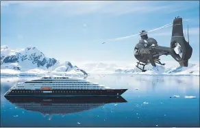  ?? — Scenic ?? Setting sail in 2018, Scenic’s first ocean cruise ship, Scenic Eclipse, will feature two helicopter­s and a submarine.