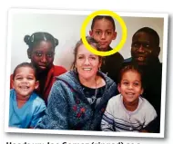  ??  ?? Heads up: Joe Gomez (ringed) as a young boy with the rest of his family