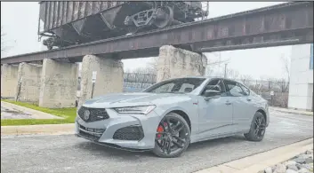  ?? Henry Payne The Detroit News ?? The 2024 Acura TLX Type S goes 0-60 mph in 4.9 seconds with its turbo V-6 engine.