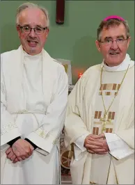  ?? Photo by John Tarrant ?? Bishop of Cloyne William Crean welcomed by Fr William Winter.