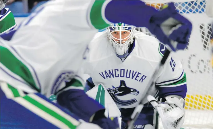 ?? THE ASSOCIATED PRESS FILES ?? Canucks back up goalie Jacob Markstrom may take a more prominent position on the ice next season, but no concrete plans have yet to been set.
