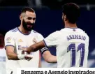  ?? ?? Benzema e Asensio inspirados