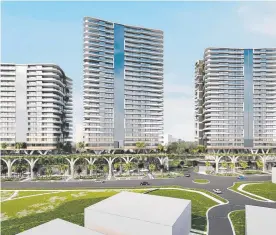  ?? ?? An artist impression of the proposed Urbana Stage 3 developmen­t which is planned for Coomera. Picture: Supplied