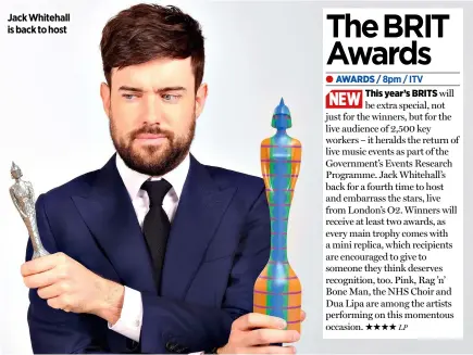  ??  ?? is back to host
Jack Whitehall