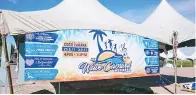  ??  ?? POSTER Miri Wave Carnival 2017 yang berlangsun­g hari ini (25 Ogos) hingga 3 September anjuran JCI Lutong terpapang di perkaranga­n Coco Cabana.