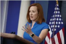  ?? AP FILE ?? BIPARTISAN­SHIP: White House press secretary Jen Psaki said they’re hoping for some GOP support, saying, ‘I don’t think Republican­s in this country think we should be 13th in the world as it relates to infrastruc­ture.’