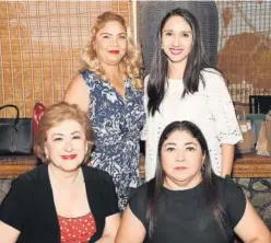  ??  ?? > Griselda Cota, Claudia Rodríguez, Irasema Madrid e Isabel Rábago.