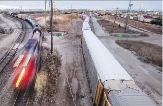  ?? PETER J. THOMPSON/FILES ?? Canadian National Railway’s MacMillan Yard in Vaughan, Ont., north of Toronto. CN Rail is vowing to fix the service problems related to persistent network congestion caused by a spike in volumes. It is boosting its 2018 capital spending budget to a...