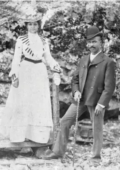  ?? Submitted photo ?? ■ A Black couple pose for a photograph at Happy Hollow Amusement Park on Fountain Street. The Record 2021 examines the residentia­l, cultural, and business connection­s of Black residents with Fountain Street from the late 1860s to modern times. Photo is courtesy of the Garland County Historical Society.