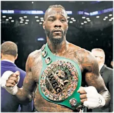  ?? Reuters; AP; Anthony J. Causi ?? WILD MAN: American Deantay Wilder (at a press event last month at a NYC firehouse) may be 40-0 with 39 knockouts and own the WBC heavyweigh­t title, but the 33-year-old has struggled to gain attention in the United States. A win Saturday night over Tyson Fury could change that.