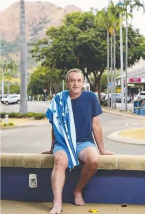  ?? GATEWAY TO STRAND: Grant Giovanni Torta from Home Hill enjoys the Gregory St precinct. Picture: WESLEY MONTS ??